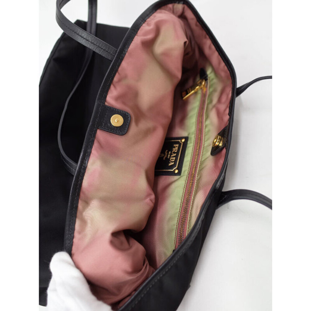 Prada Tessuto Vela Tote Shoulder Bag Black - Picture 4 of 9